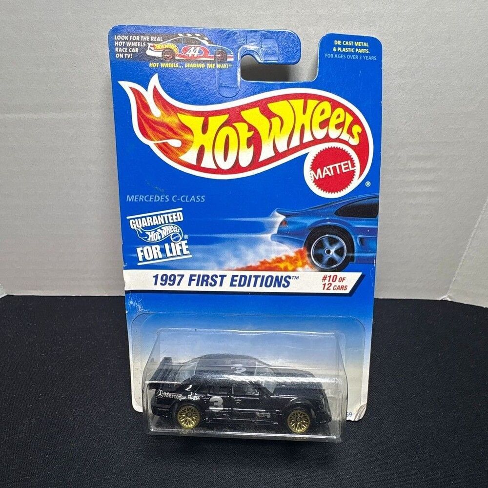 Hot Wheels First Editions 1997 Mercedes C-Class Black Collector #516 #10 of 12